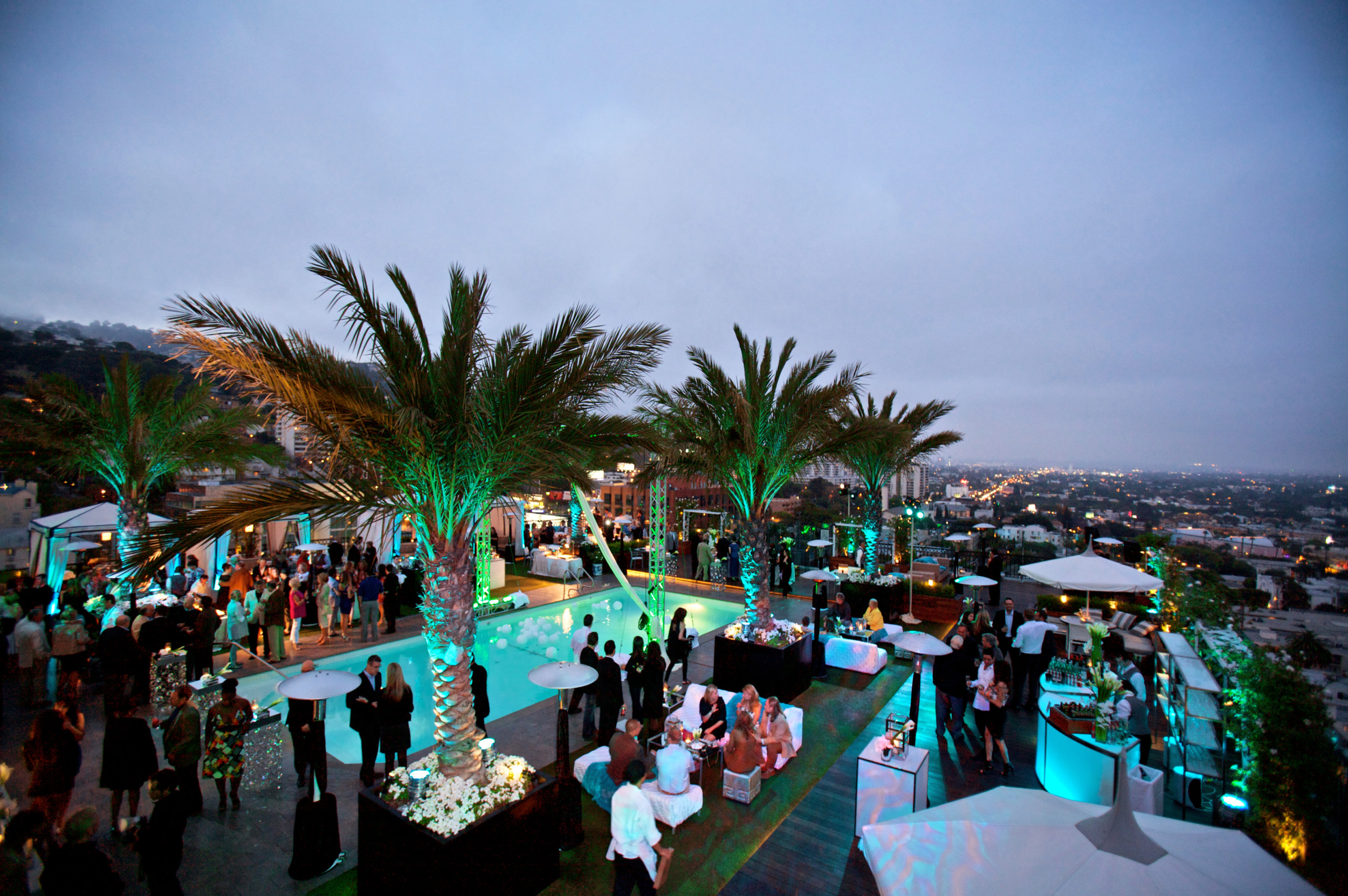 Stunning Roof Top Rehearsal Dinner