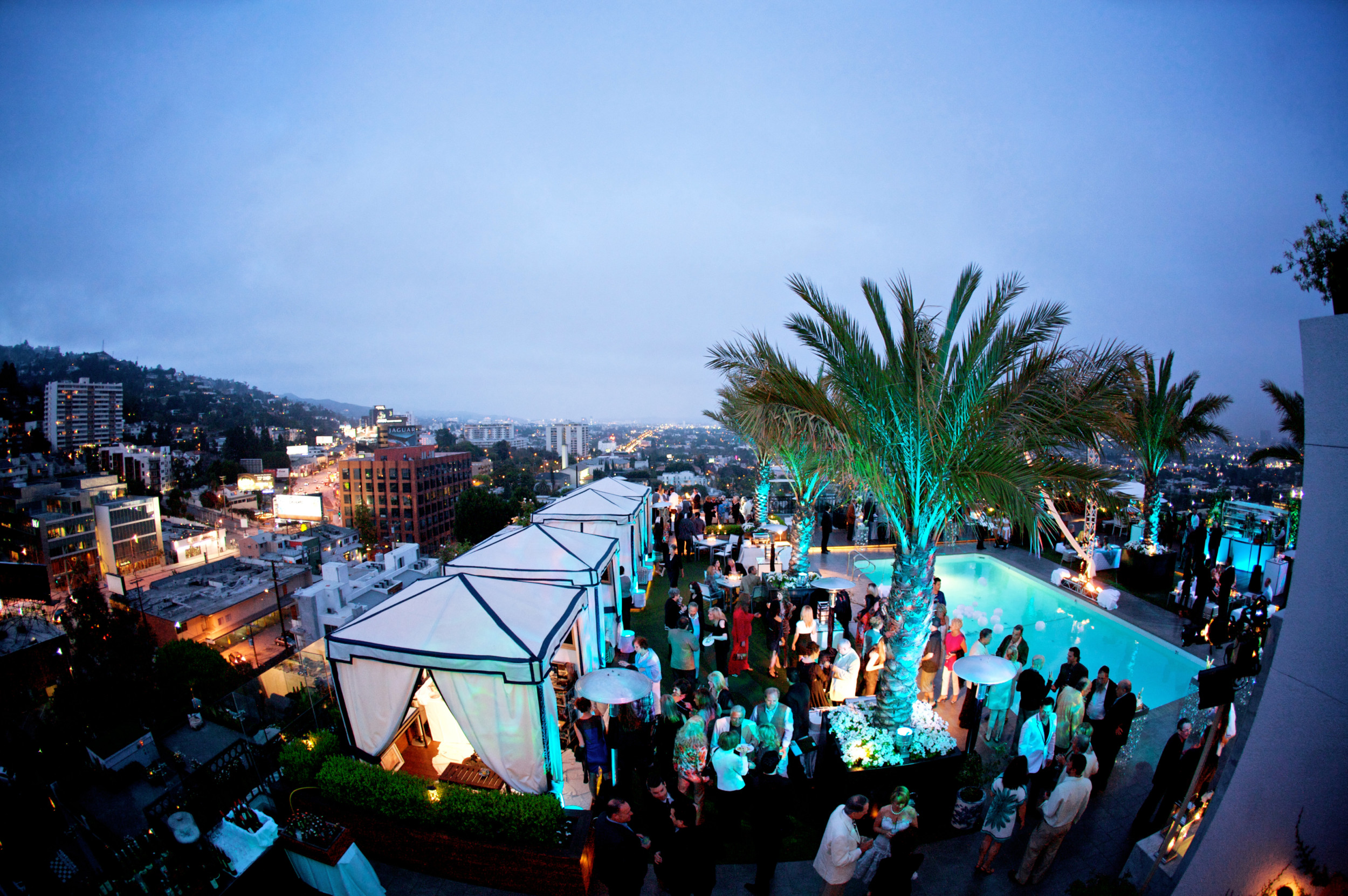 Stunning Roof Top Rehearsal Dinner