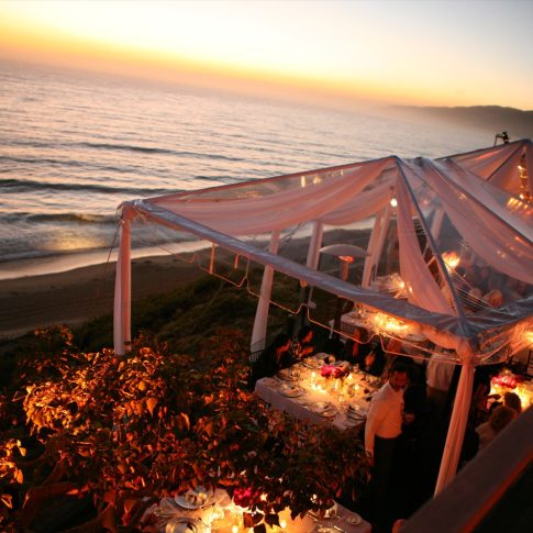 tent on Malibu beach