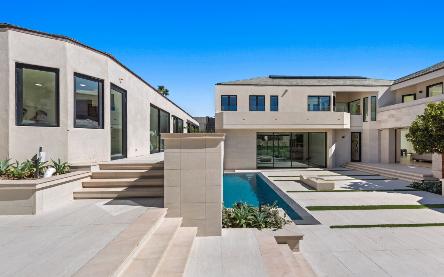 Luxury outdoor entertaining terrace overlooking the Malibu coastline.